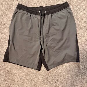 Men’s Vuori Gray and Black Athletic Shorts